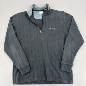 Columbia Men's 1/4 Zip Pullover Sweatshirt Medium Long Sleeve Gray Mock Neck